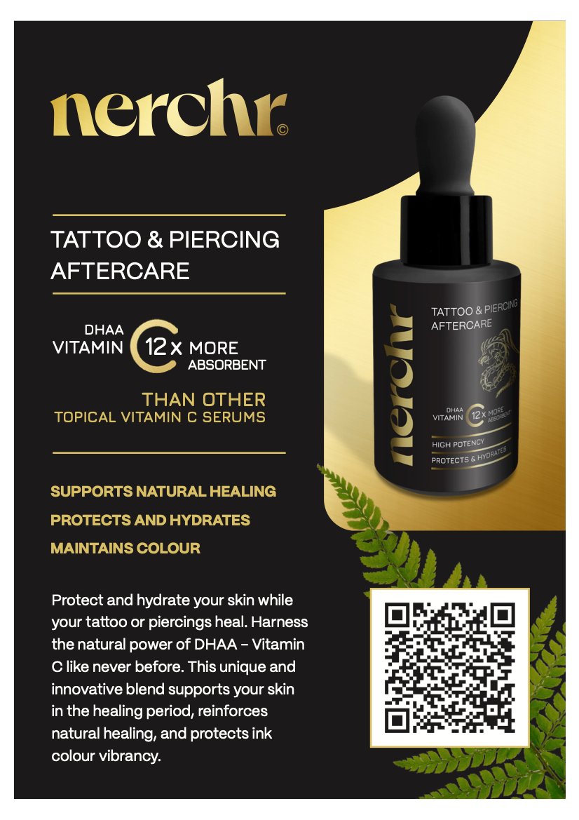 Nerchr Tattoo & Piercing Aftercare - 30mL 1.0 fl.oz - Nerchr